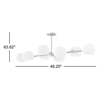 Willow 8 - Light Steel Sputnik Chandelier