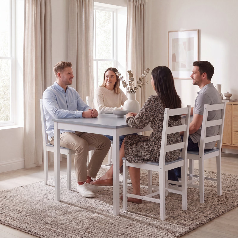 Laurentis 4 -Person Solid Wood Dining Set