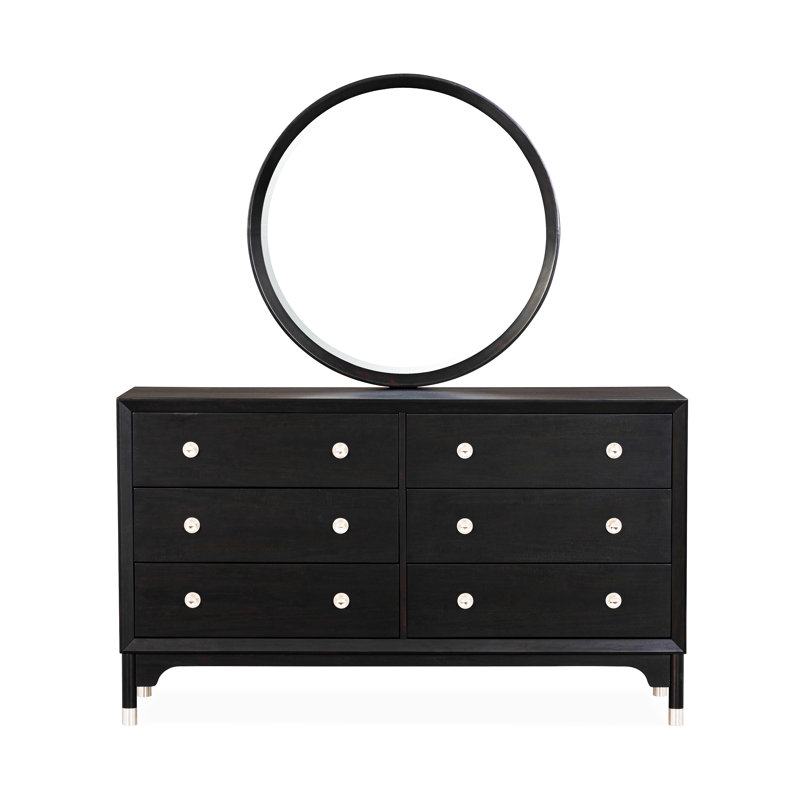 Ensemble de commode et miroir 6 tiroirs Oberlander