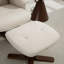 HOMCOM Swivel Recliner Chair with Footstool and Wooden Base, Beige
