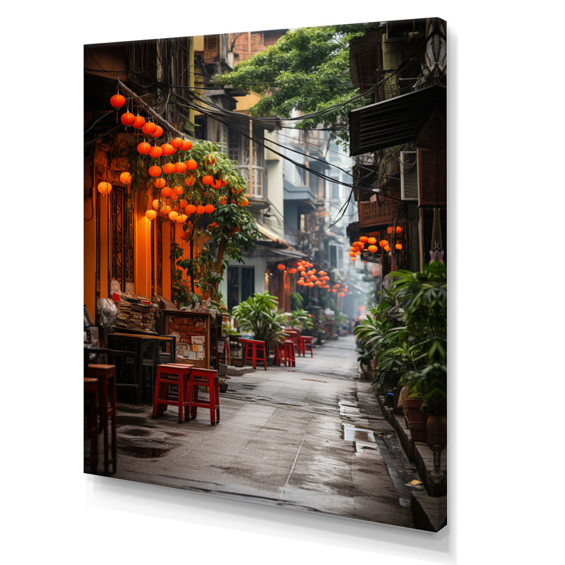 Vietnam Hanoi Old Floral Quarter II - Art mural Vietnam, Toile tendue, 44" H x 34" W