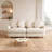 Comfy Chenille Loveseat Sofa with Modular Flexibility and Lumbar Support