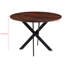 Table de salle à manger Mid-Century pour 4 à 6 personnes avec plateau en MDF rond, table de salle à manger à piédestal, table basse de loisir et pieds croisés