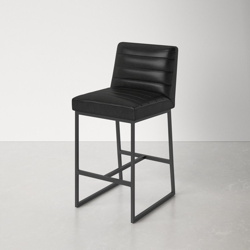 Zest Upholstered Counter Stool with Metal Frame, Counter Stool (26" Seat Height)