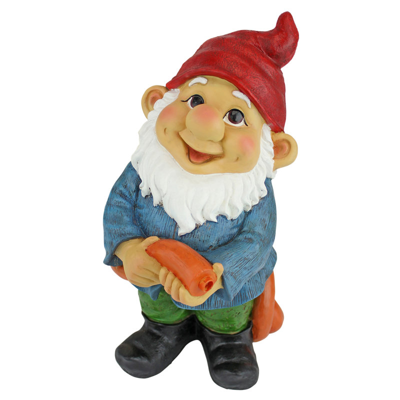 Statue d'arrosage «Hose It Off» par Harry, Gnome Spitter
