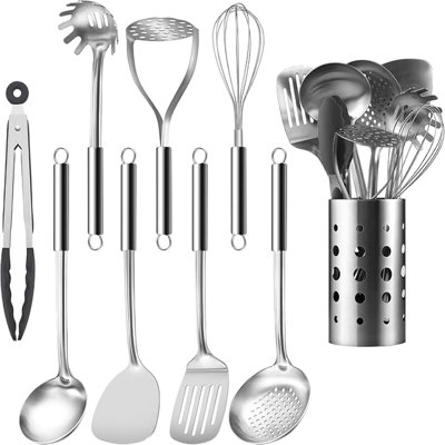 9-Piece Stainless Steel Cooking Utensils Set