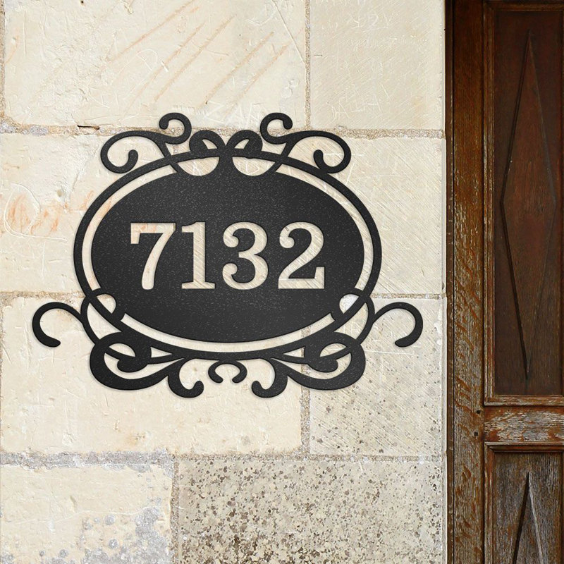 Plaque d'adresse ovale personnalisée, numéro personnalisé, 18"