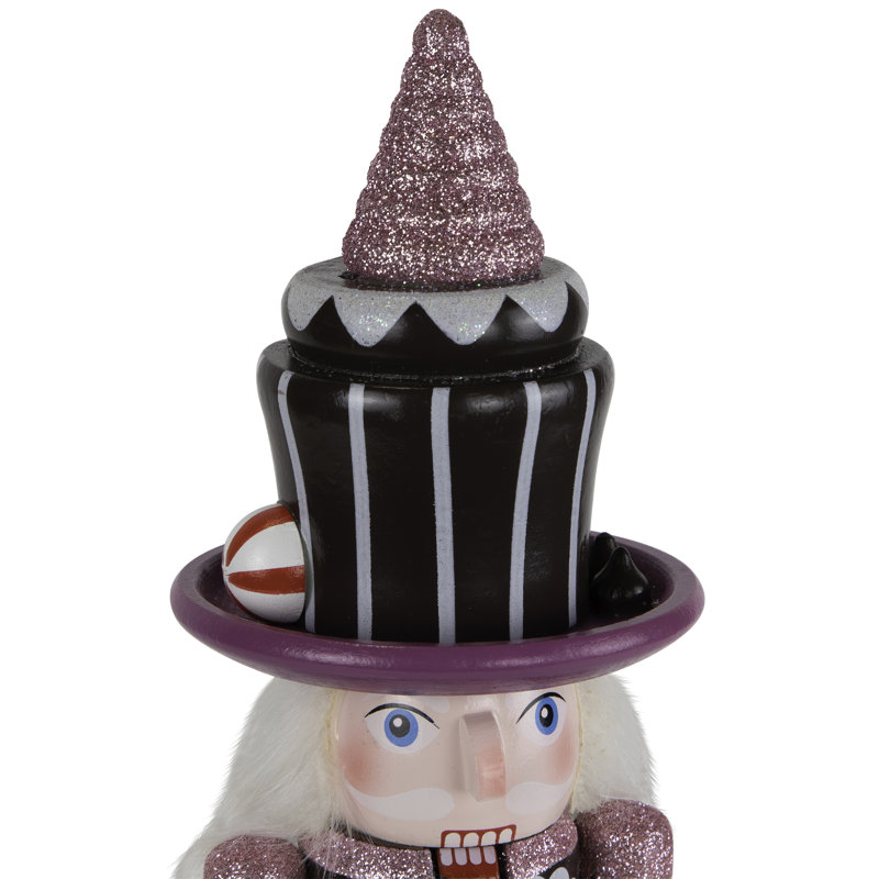 Cupcake Nutcracker Christmas Figure - 10" - Brown And Pink