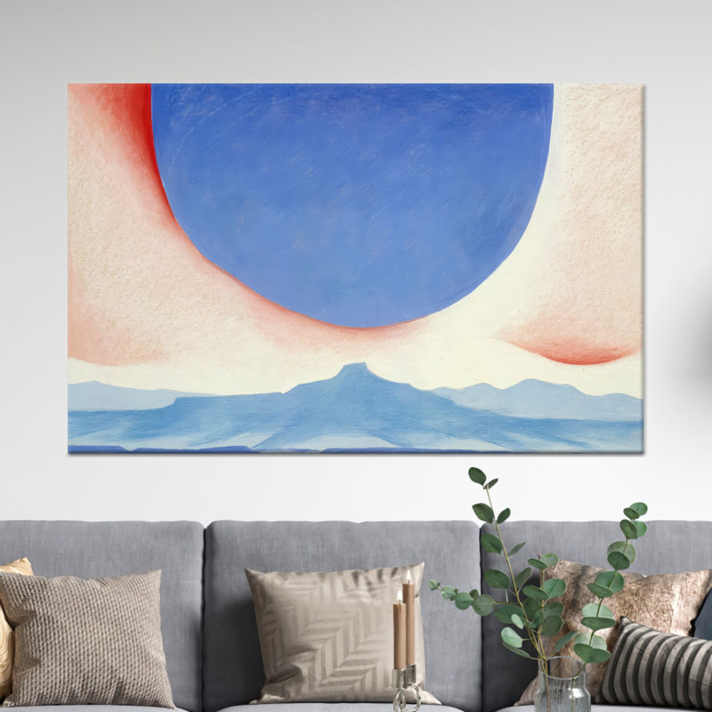 Toile imprimée: décoration murale abstraite inspirée par Ghost Ranch Views, 1P WhiteFramedCanves, 47,3 po H x 102,4 po l