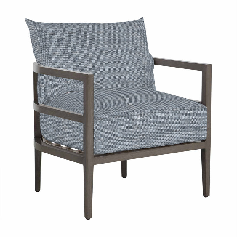 Santa Barbara Patio Chair, No Welt, Rollo Chambray, Standard Plus