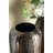 7X7X17" Aluminum Layered Chisel Oval Vase