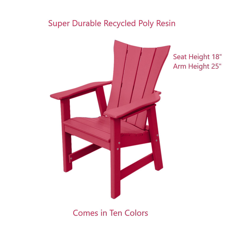Chaise Adirondack en plastique Wyano, Canneberge
