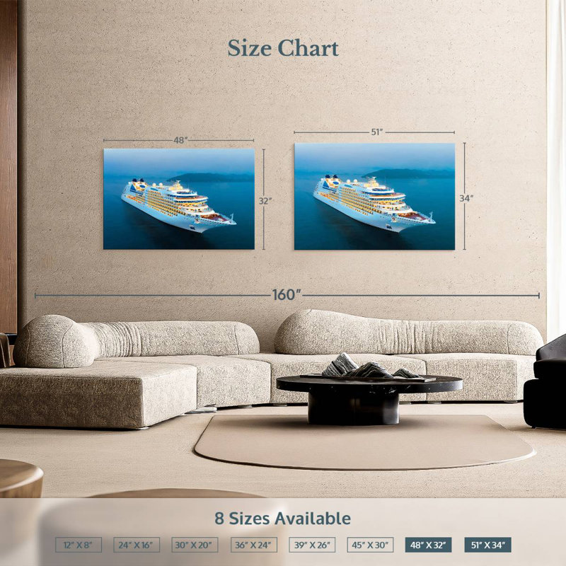 Cruise Ship, 32" H x 48" W