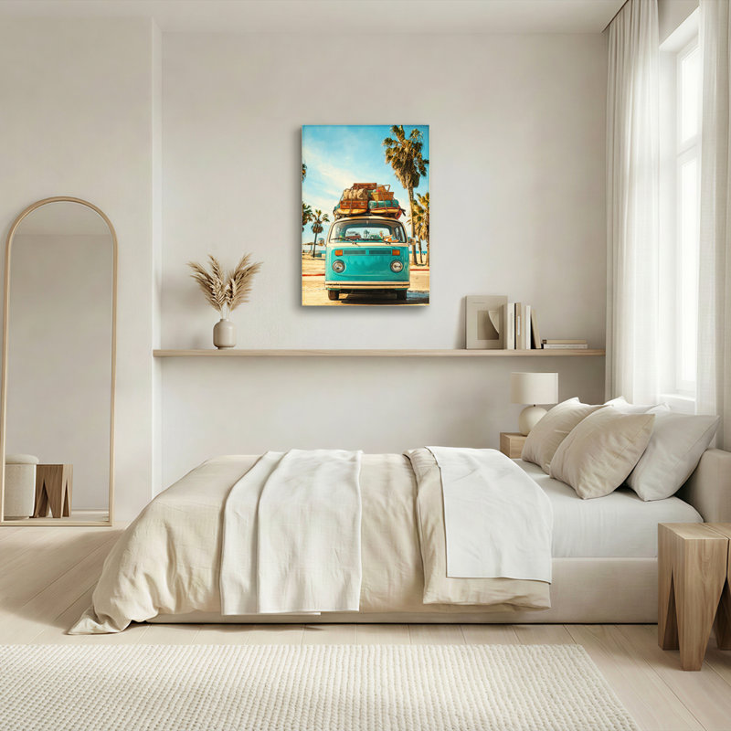 Volkswagen Van Beach Vacation Canvas Wrapped Wall Art Set Of 1, 1624