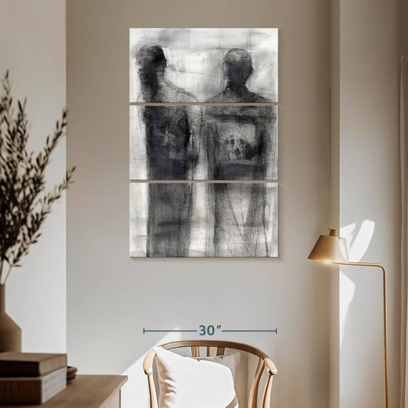Leisha 2 figurines - Étude II, H 65 po x l 42 po