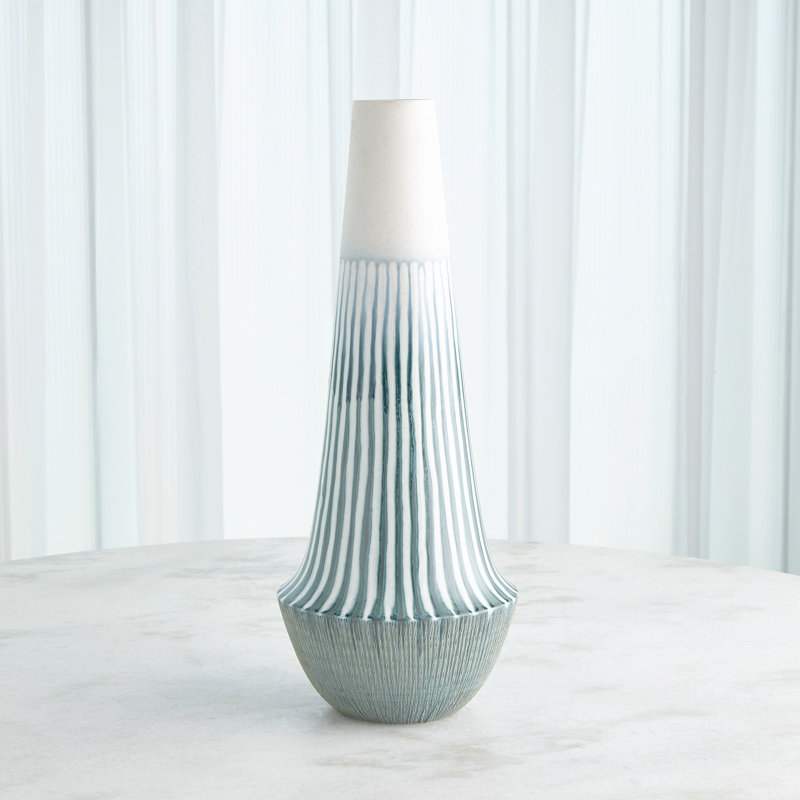 Handmade Ceramic Table Vase, 23.75" H x 9.75" W x 9.75" D