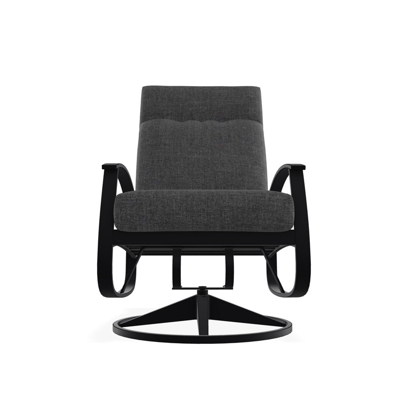 Belle Isle Outdoor Lounge Chair, Black, Black 5D Sunbrella®