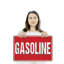 Enseigne en plastique 13 po x 20 po Gasoline Street