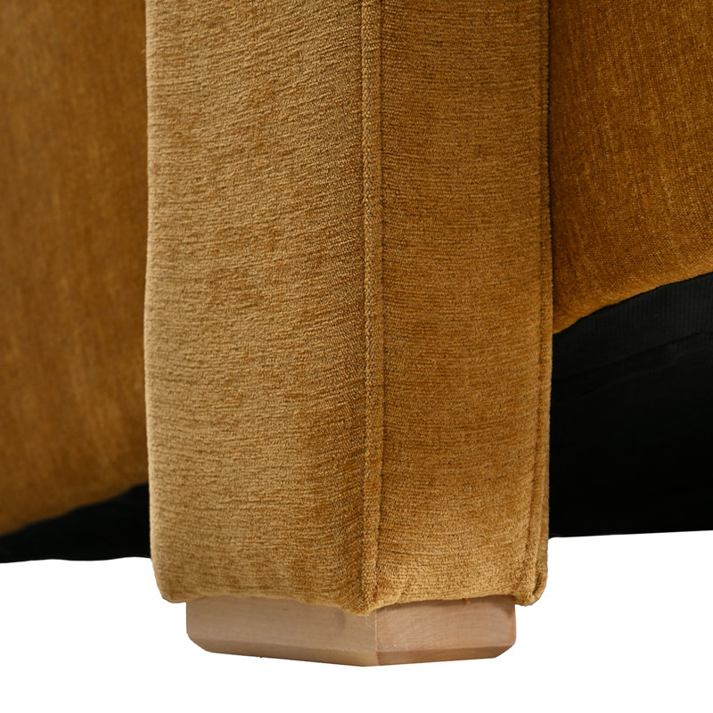 Fauteuil d'appoint rembourré, Chenille jaune