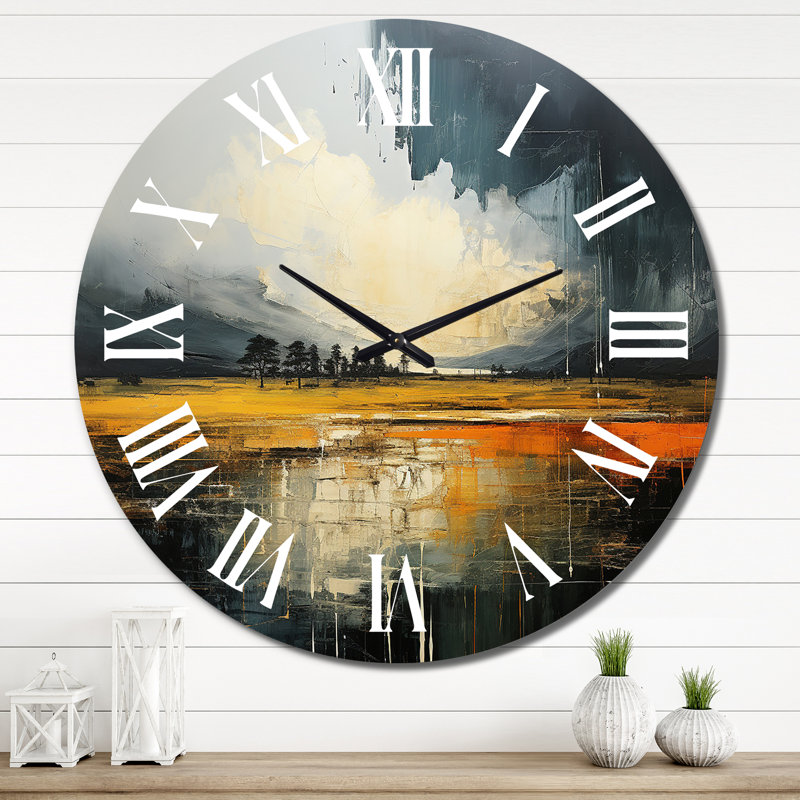 Horloge murale en métal Deshi, Très grand