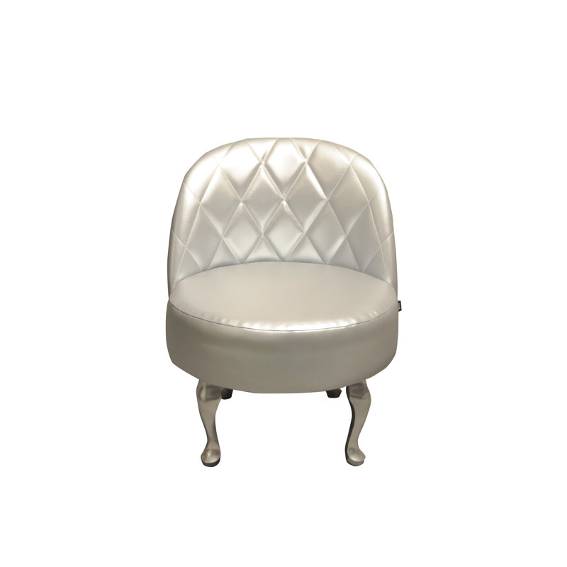 Baroque Upholstered Accent Chair, White
