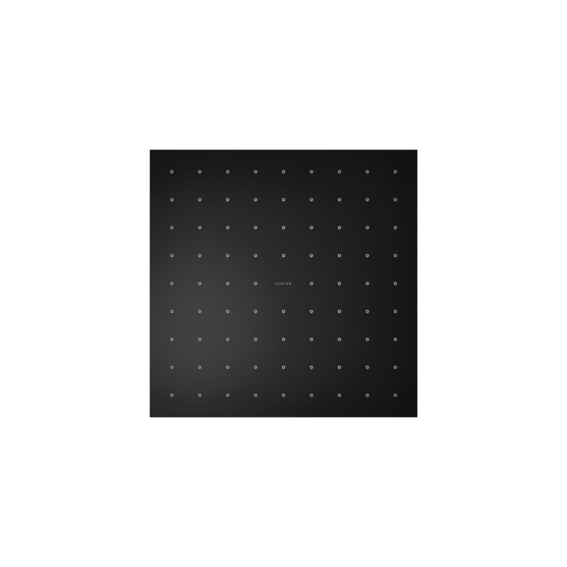 Contemporary Multi Function Rain Shower Head, Matte Black, 1.75 GPM, Square