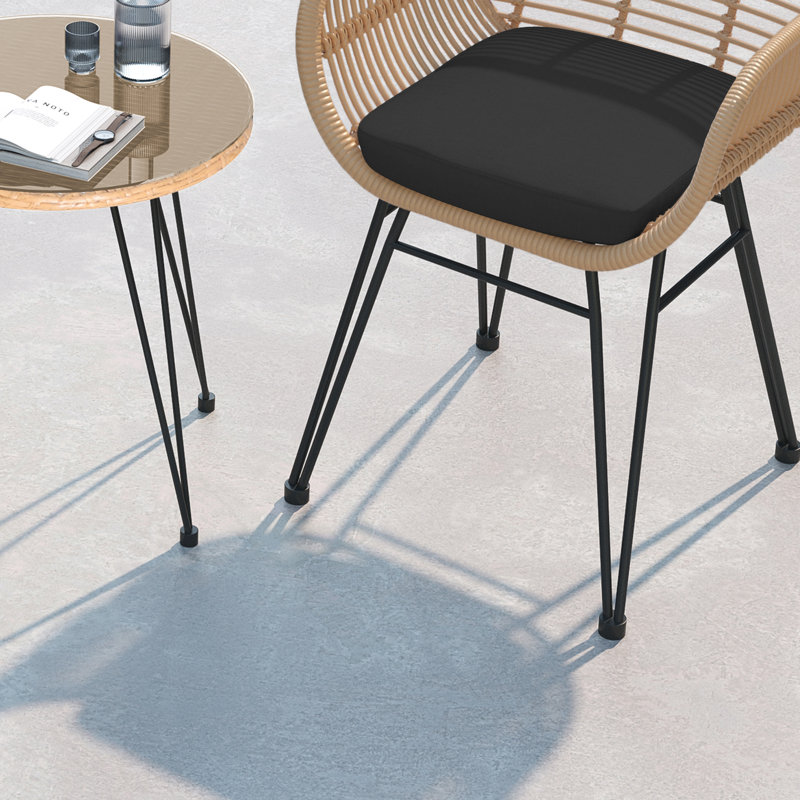 2 - Person Outdoor Seating Group, Yellow, Black