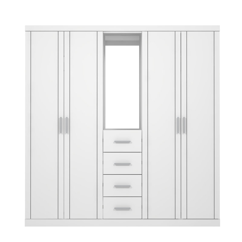 4 Door 4 Drawer Combi Fitment Wardrobe, White