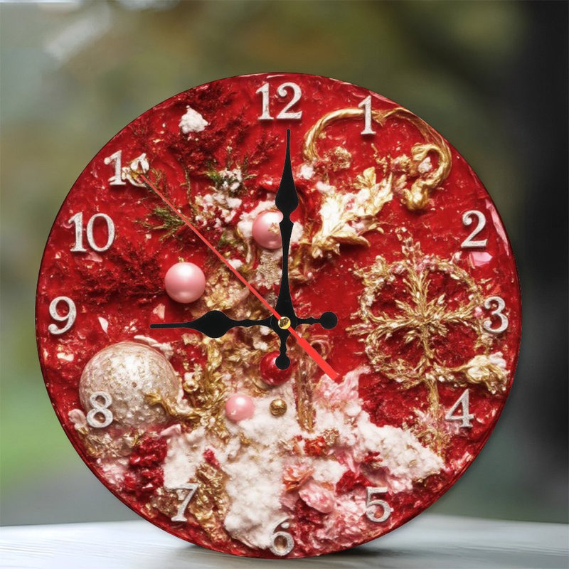 Christmas-Clock-Face-With-Decor