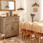 Buffet de rangement en bois lavé de style rétro-125575830