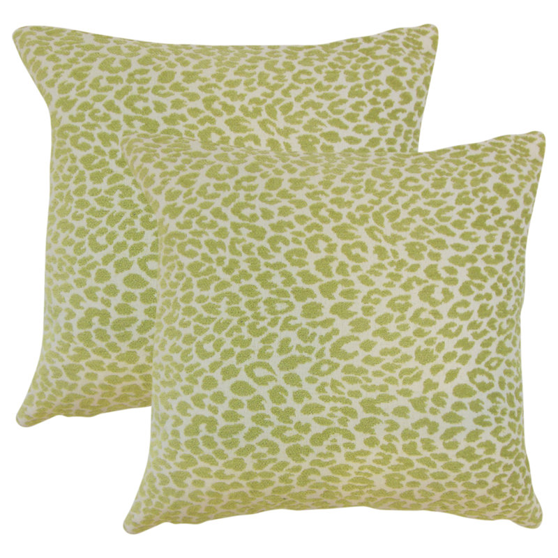 Motyka Square Pillow Cover and Insert, Kiwi