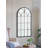 34X65.5" Arched Full-Length Mirror With Black And Gold Windowpane Design-1414214214
