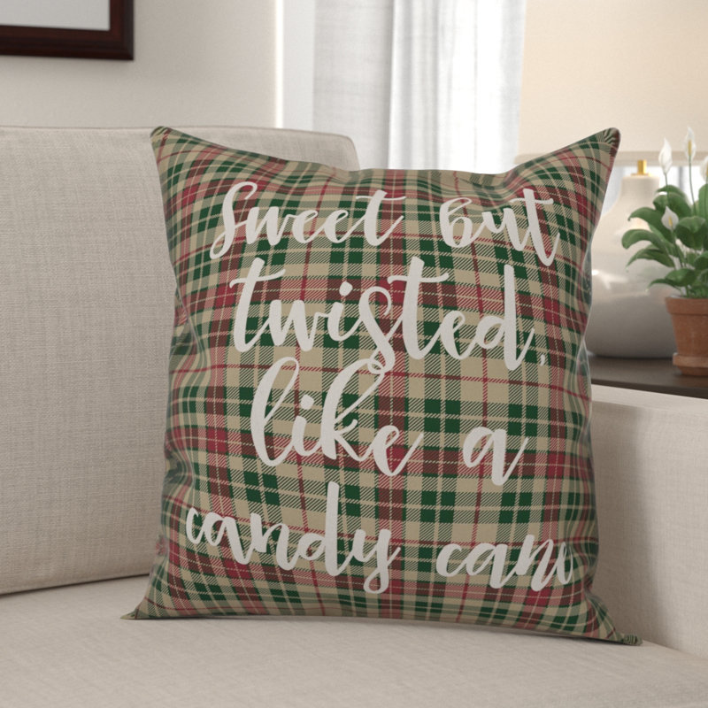  Coussin Sweet But Tw torsed Like a Candy Cane, Housse de coussin