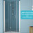 Brushed Nickel Foldable Tempered Glass 36"W X 72"H Shower Door - Water-, Space Efficient, Adjustable Characteristic With Fold -, Enhancing, Attribute