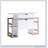 Modernize Kitchen Buffet Organizing Cabinet with 4 Shelves, White & Dark Taupe