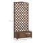 Outsunny Wooden Planter with Trellis for Garden 76 x 36 x 170 cm Dark Brown