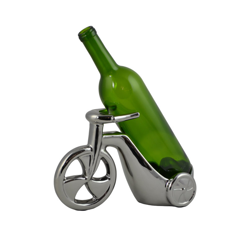 Porte-bouteilles tricycle 10 po, Argent