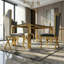 Table de salle à manger de luxe 63 po Luxury Gold