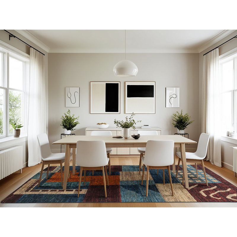 Abstract Indoor Rug, Rectangle 7' x 10'