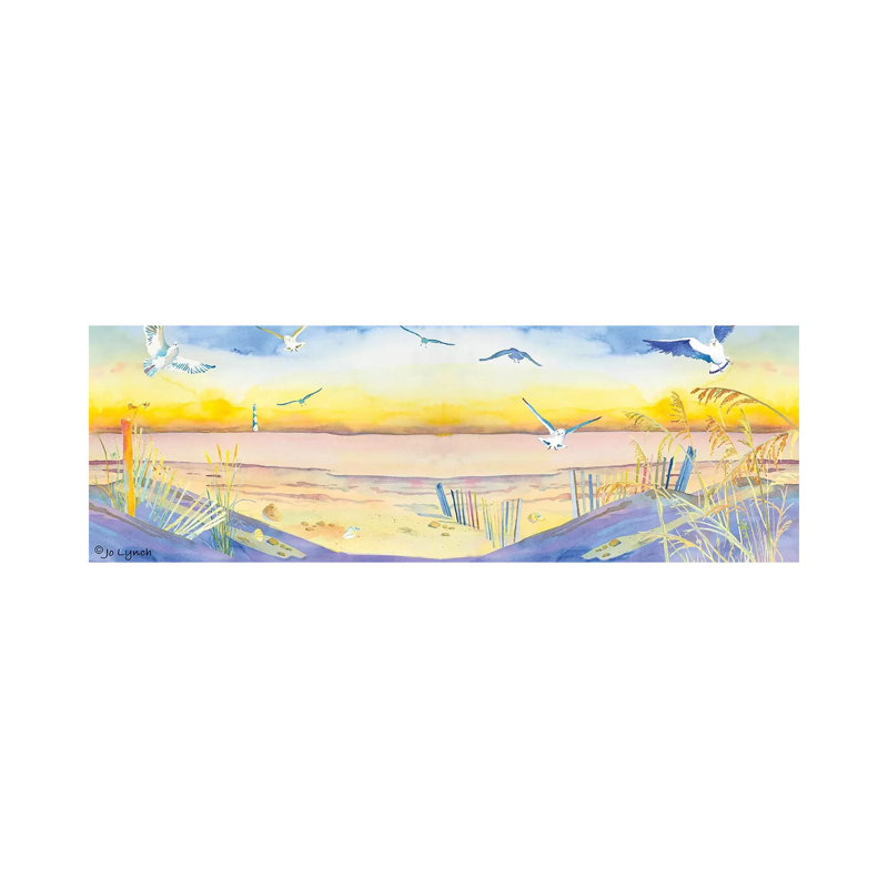Beach Dunes Seagulls by Jo Lynch - Wrapped Canvas Panoramic Gallery-Wrapped Canvas Giclée