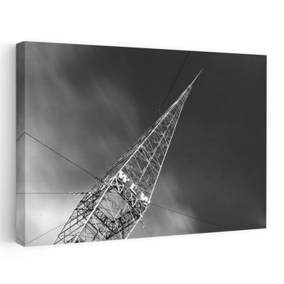 Années 30, Wlw, Antenne aérienne de la radio, Cincinnati, Ohio, États-Unis, art mural rétro rétro, architecture urbaine