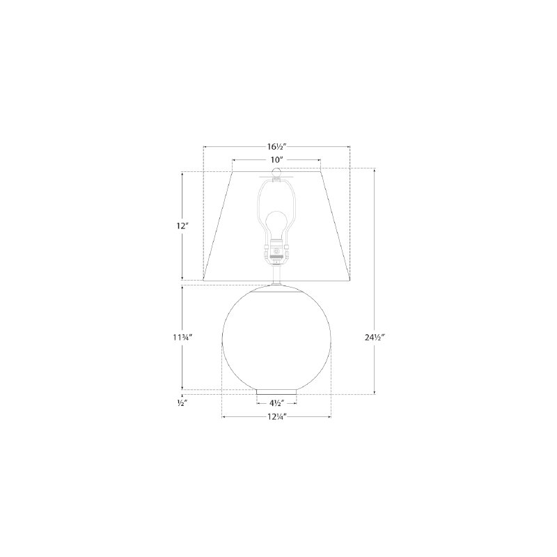 AERIN Morton Table Lamp, Clear