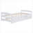 Small Space Guest Or Bedroom Twin Size Platform Bed Solid Pine Construction White-toned With Pull Out Trundle
