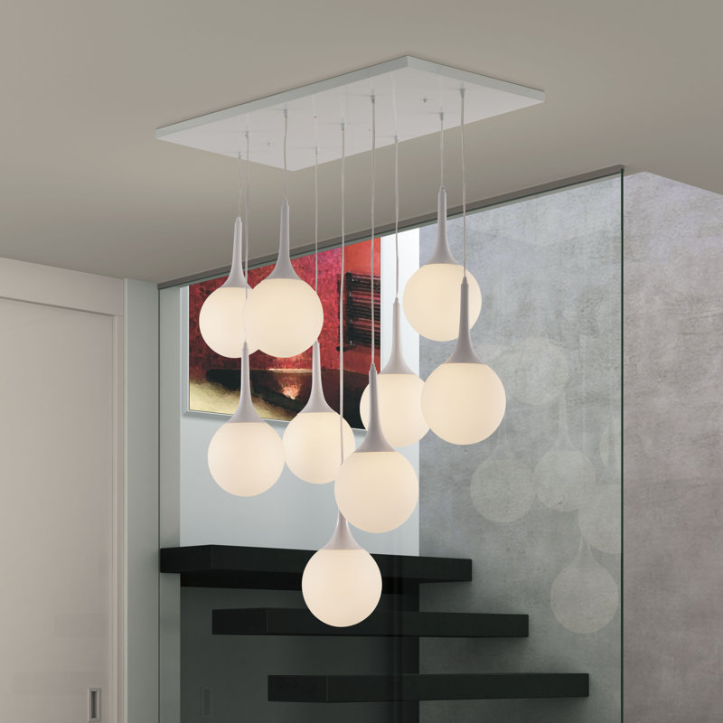 Luminaire suspendu en grappe 9 lumières Casco
