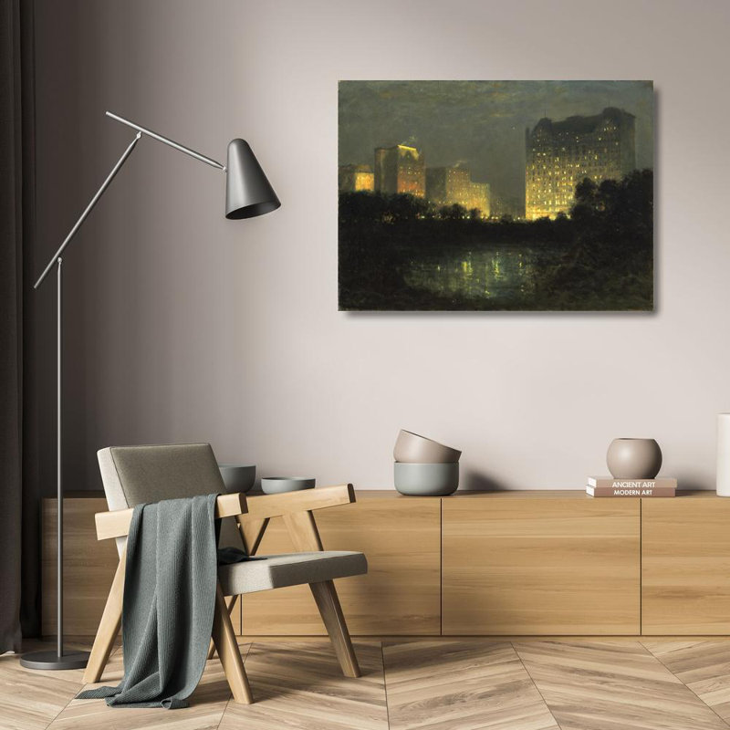 "The Plaza" par William R. Derrick - Art mural sur toile tendue avec châssis, H 17 po x l 24 po