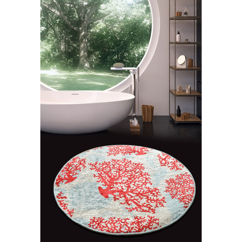 Tapis de bain de qualité supérieure, diamètre de 39,4 pouces, 100% polyester, antiallergique, anti-poussière et antitache, surface antidérapante | Lavable à la machine à 86 ° F, 700 g / m² | Doux et durable pour la sécurité et le confort de la salle de bain