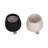 Tabletop Candles Stoneware and Ceramic Modern Footed Round Base for Home Office Bedroom Living Room Casual Decor Set of 2 - 4" Black & White