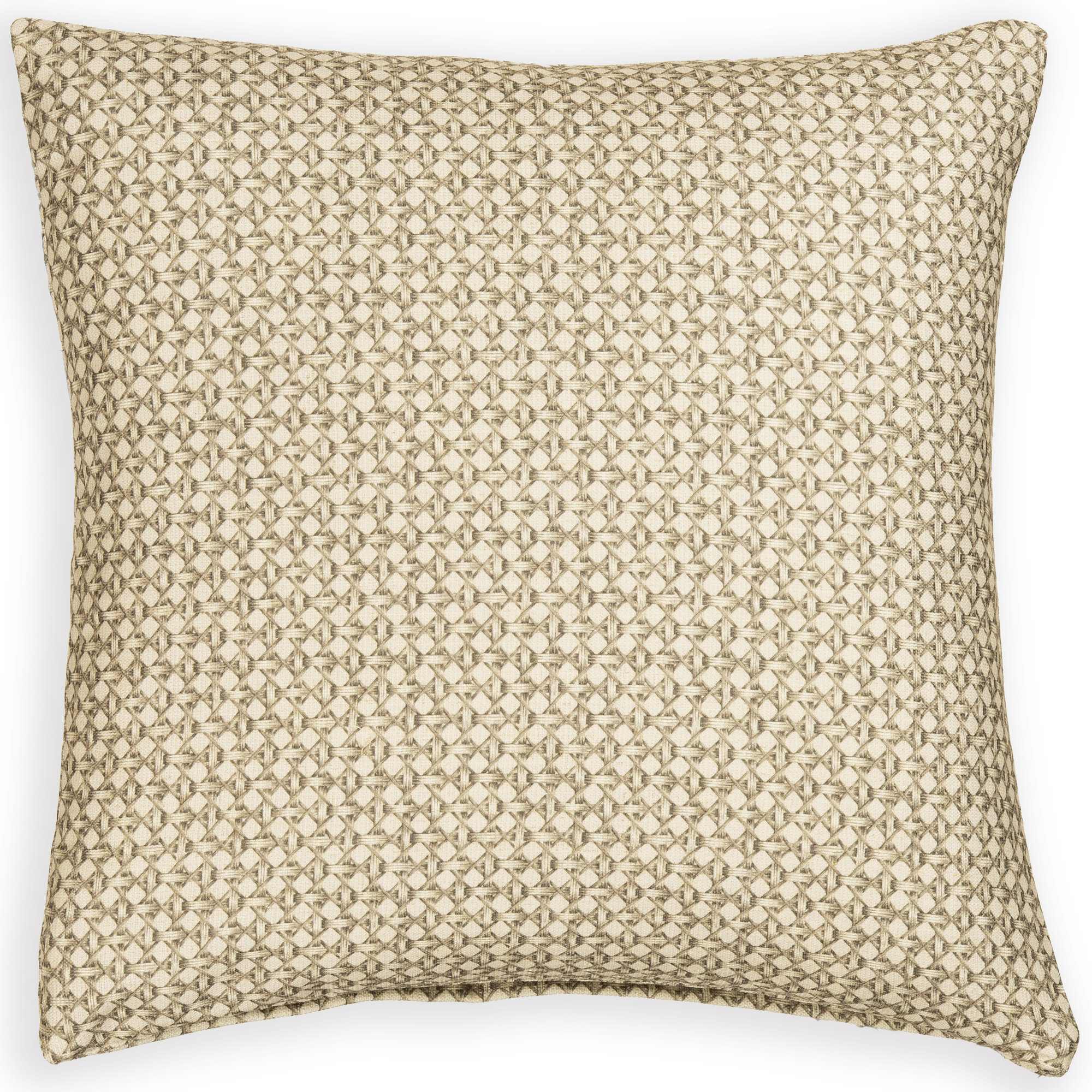 Wicker Weave Moss Throw Pillow, Square 20", Polyester