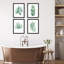 «Pastel Green Tropical Forest Jungle Plants», ensemble de 4 impressions murales encadrées sur papier, 4 pièces-93012701-93012699