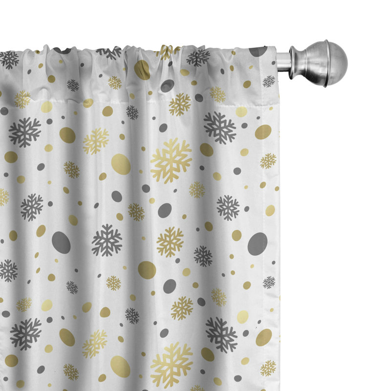 Polka Dots Semi-Sheer Rod Pocket Curtain Panels, 28" x 95"